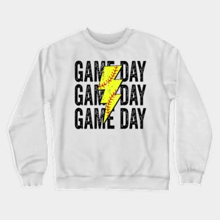 Softball game day Crewneck Sweatshirt